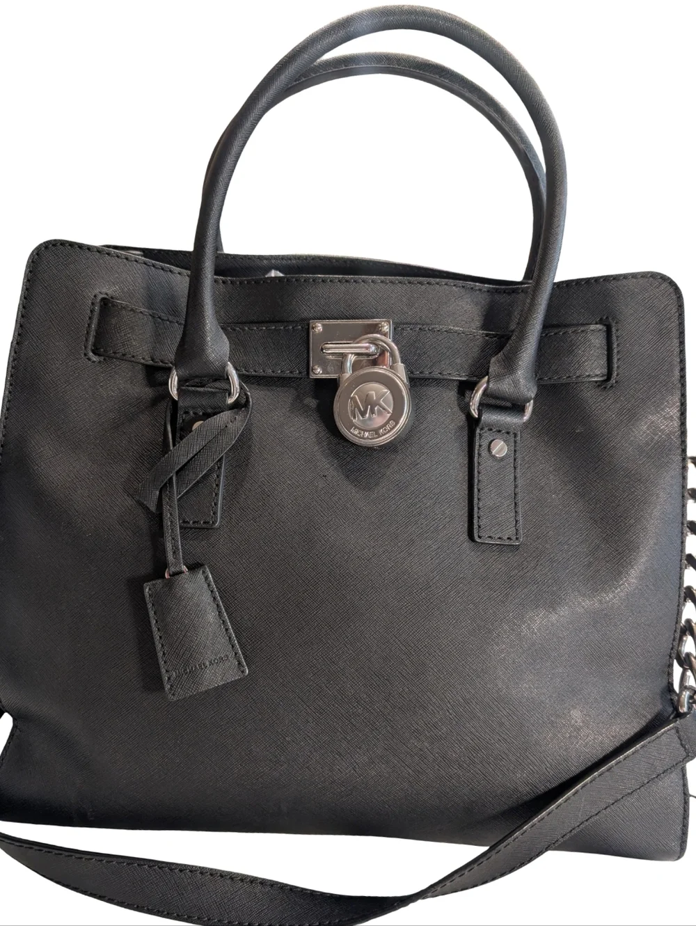 Michael Kors Hamilton Large Black Saffiano Leather Tote - Picture 3 of 12